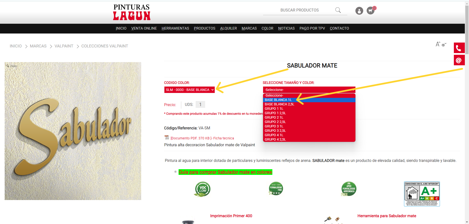 Compra Sabulador mate